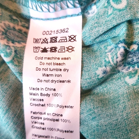 BOHO ☆ GYPSY ☆ TEAL ☆  TASSLE TRIM ☆ MAXI DRESS ☆ 3x [22/24] ☆ NWT - Picture 11 of 12